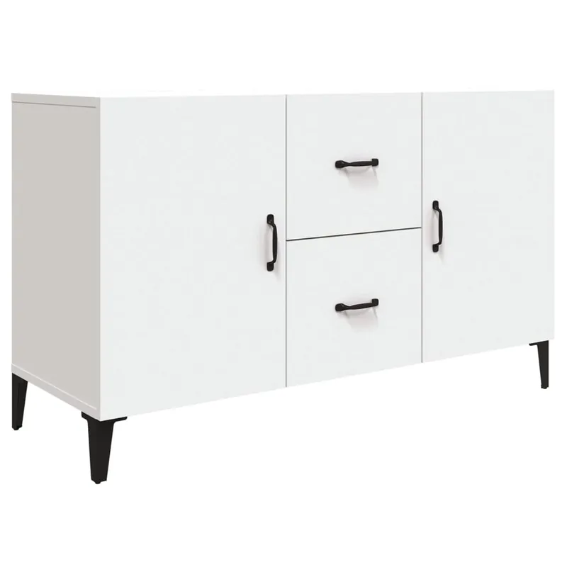Aparador - Mueble de almacenamiento de madera de ingeniería gris hormigón 100x36x60 cm es3270