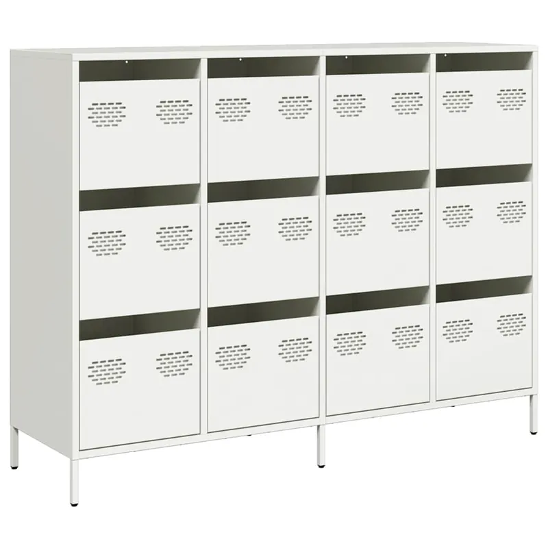Aparador - Mueble de almacenamiento de acero laminado en frío negro 135x39x103,5 cm es2294