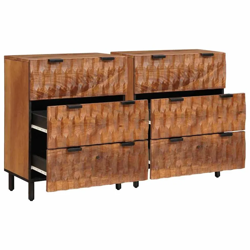 Aparador - Mueble de almacenamiento 2 pcs Acabado de Lavado 60 x 33 x 75 cm es10