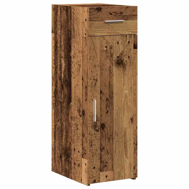 Aparador - Mueble de almacenamiento de madera de ingeniería gris hormigón 30x42,5x93 cm es3285