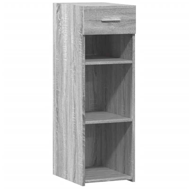 Aparador - Mueble de almacenamiento de madera de ingeniería gris hormigón 30x42,5x93 cm es3286