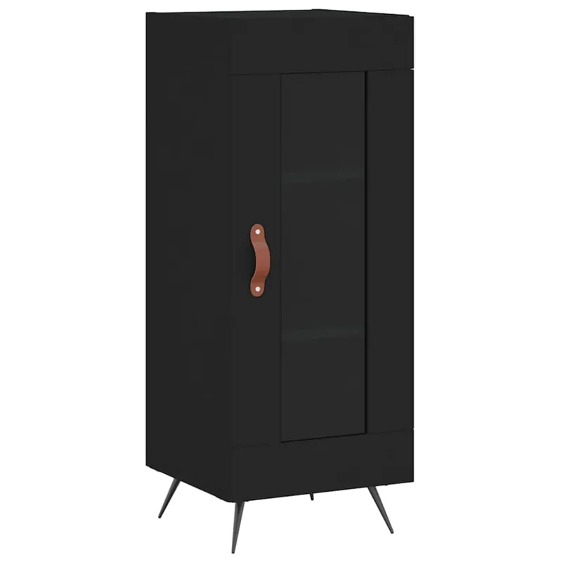 Aparador - Mueble de almacenamiento de madera contrachapada gris hormigón 34,5x34x90 cm es2762