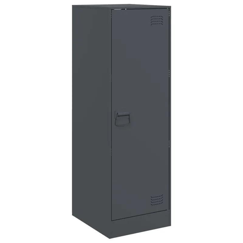 Aparador - Mueble de almacenamiento de acero gris antracita 34,5x39x107 cm es2236
