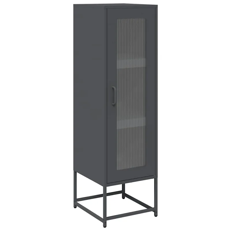 Aparador - Mueble de almacenamiento de acero laminado en frío blanco 36x39x123 cm es2282