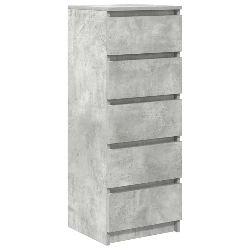 Aparador - Mueble de almacenamiento con cajones gris hormigón 37,5x35x99 cm es1813