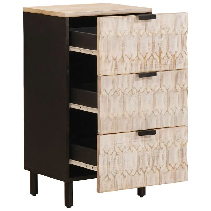Aparador - Mueble de almacenamiento con cajón Acabado de Lavado 40 x 33 x 75 cm es1739