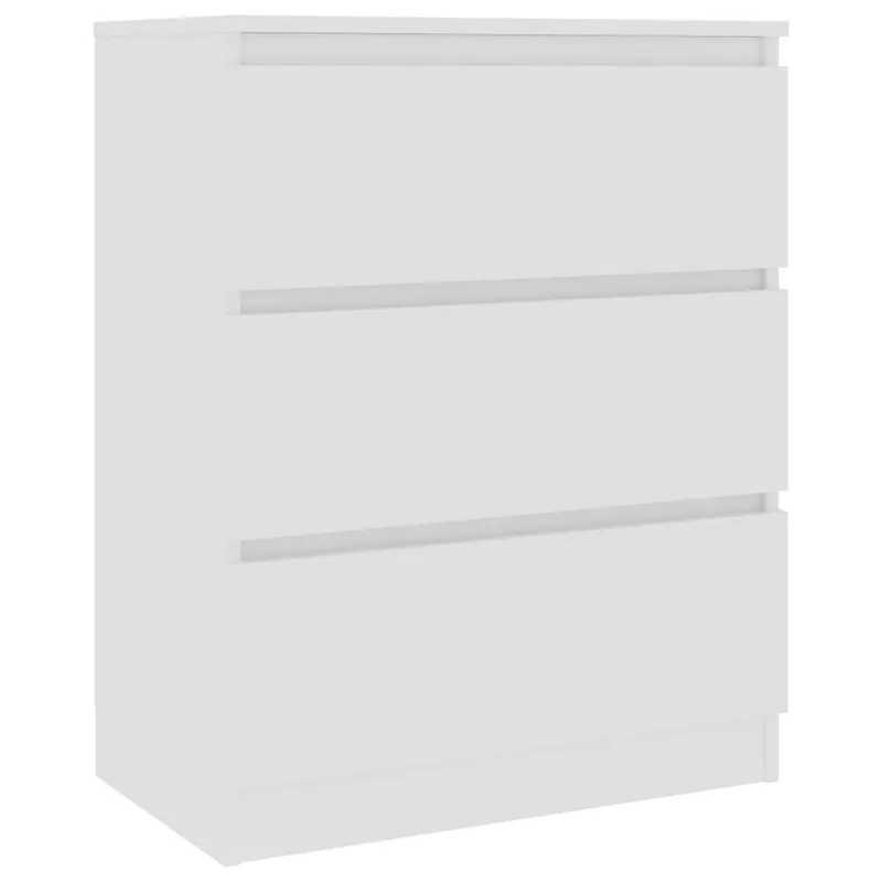 Aparador - Mueble de almacenamiento de madera contrachapada blanco 60x35x76 cm es2495