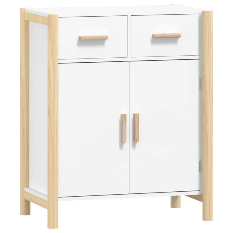 Aparador - Mueble de almacenamiento de madera contrachapada negro 62x38x75 cm es2974