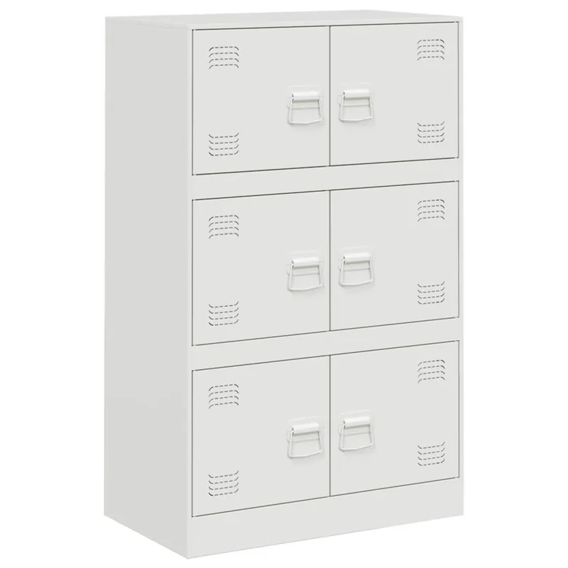 Aparador - Mueble de almacenamiento de acero blanco 67x39x107 cm es2211