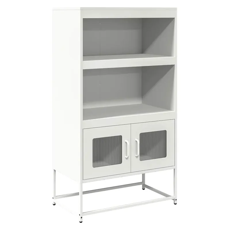 Aparador - Mueble de almacenamiento de acero gris antracita 68x39x123 cm es2253