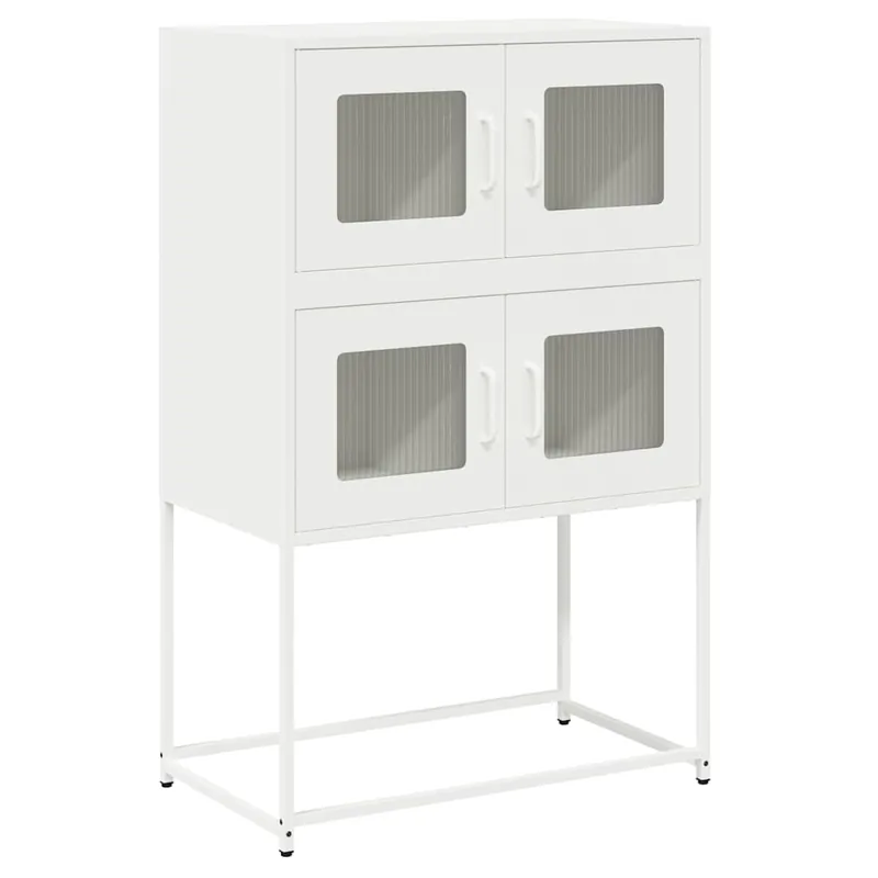 Aparador - Mueble de almacenamiento de acero negro 68x39x107 cm es2342