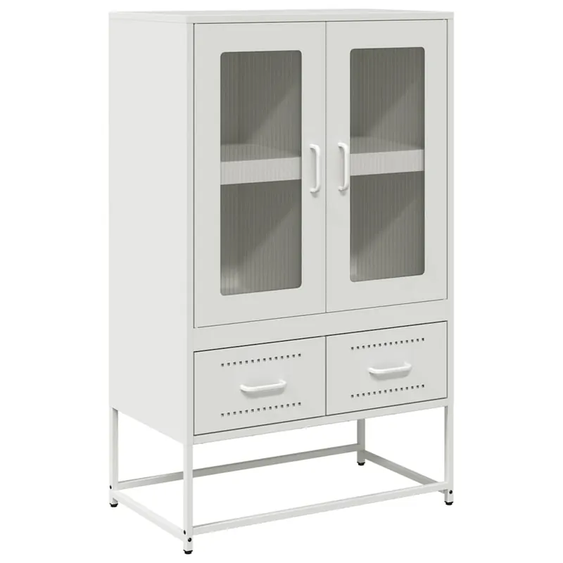 Aparador - Mueble de almacenamiento de acero blanco 68x39x111,5 cm es2224