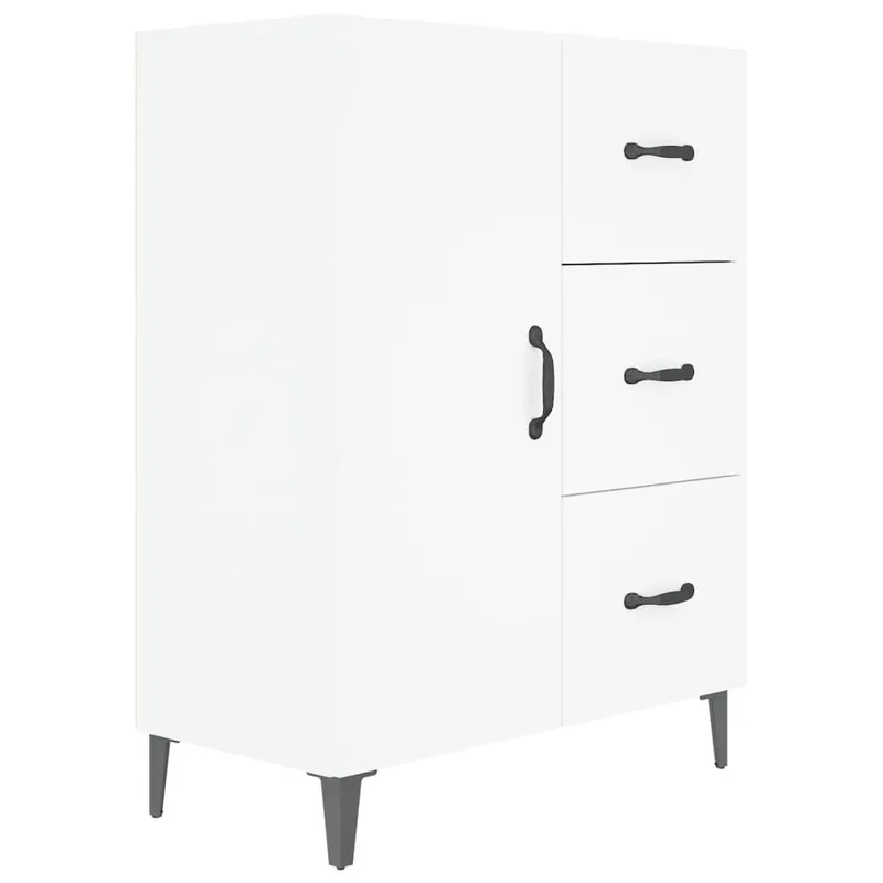 Aparador - Mueble de almacenamiento de madera de ingeniería blanco 69,5x34x90 cm es3170