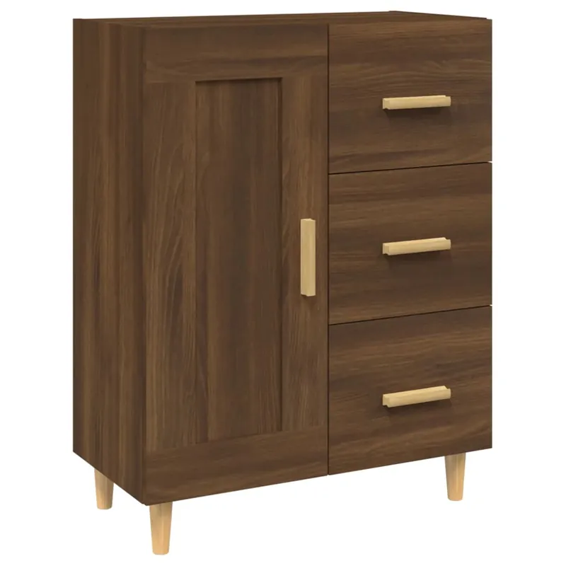 Aparador - Mueble de almacenamiento de madera contrachapada gris Sonoma 69,5x34x90 cm es2908