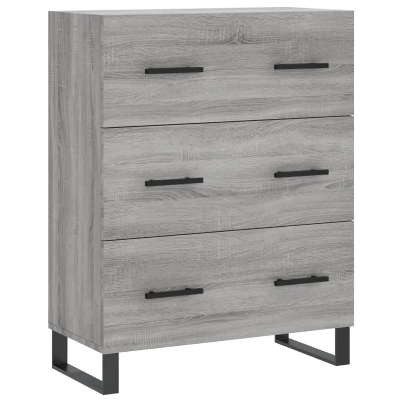 Aparador - Mueble de almacenamiento de madera de ingeniería roble Sonoma 69,5x34x90 cm es3767