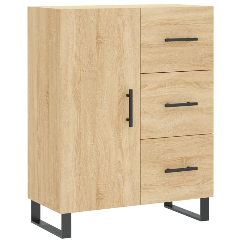 Aparador - Mueble de almacenamiento de madera de ingeniería roble Sonoma 69,5x34x90 cm es3769