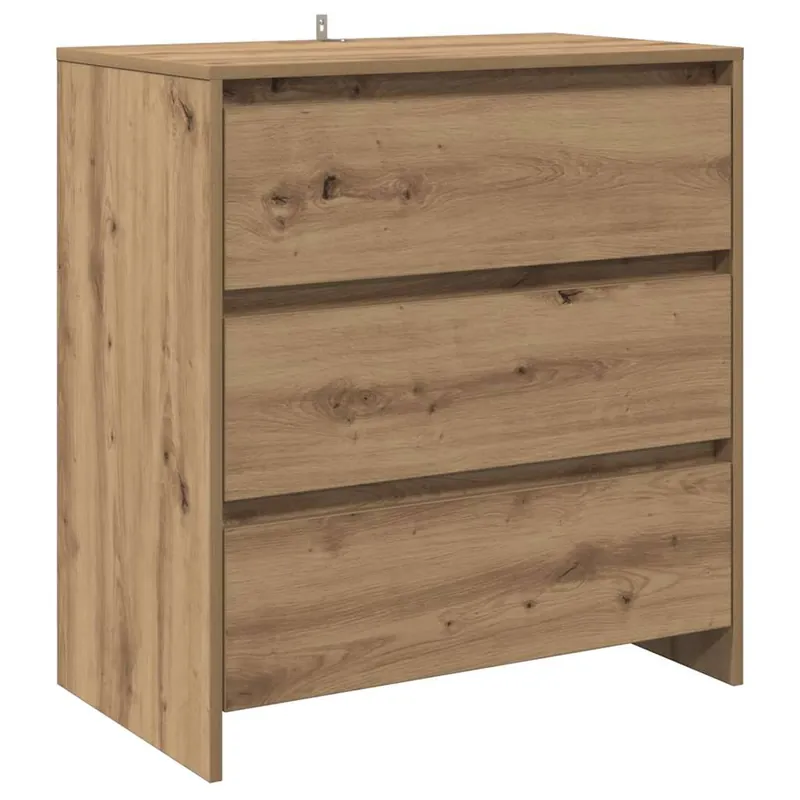 Aparador - Mueble de almacenamiento de madera contrachapada blanco 70x41x75 cm es2518
