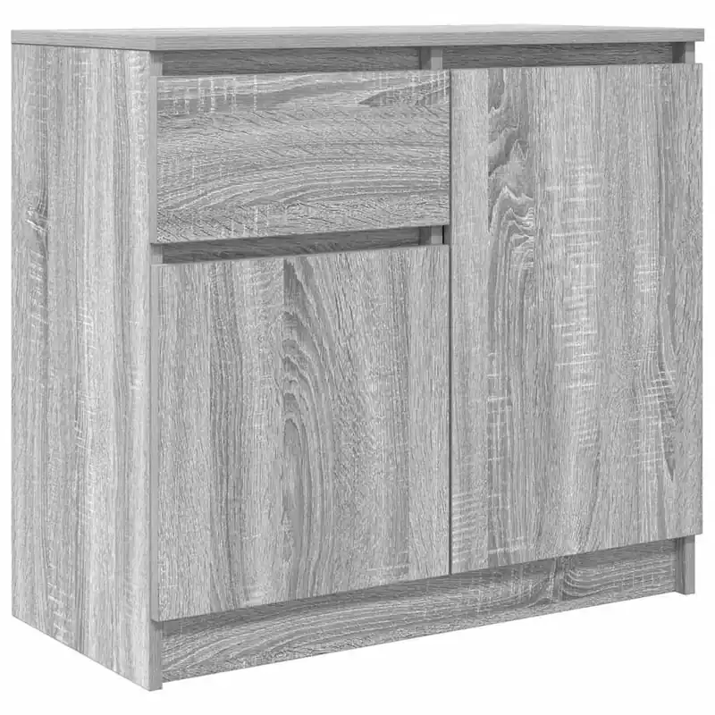 Aparador - Mueble de almacenamiento con cajón roble artesanal 71x35x65cm madera ingeniería es1782