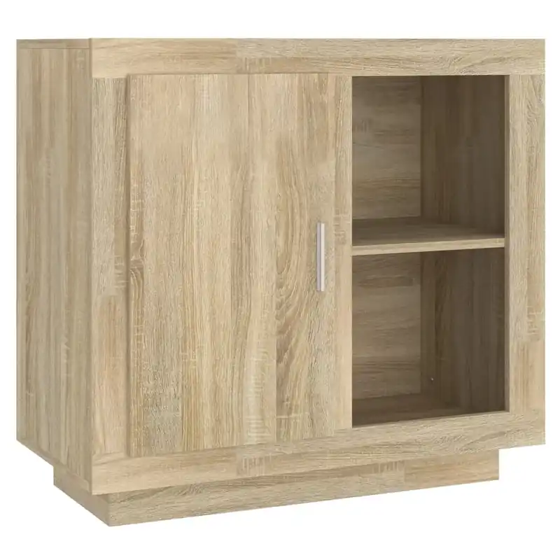 Aparador - Mueble de almacenamiento color roble ahumado 80x40x75 cm es1684