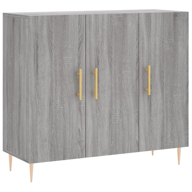 Aparador - Mueble de almacenamiento de madera de ingeniería blanco 90x34x80 cm es3215