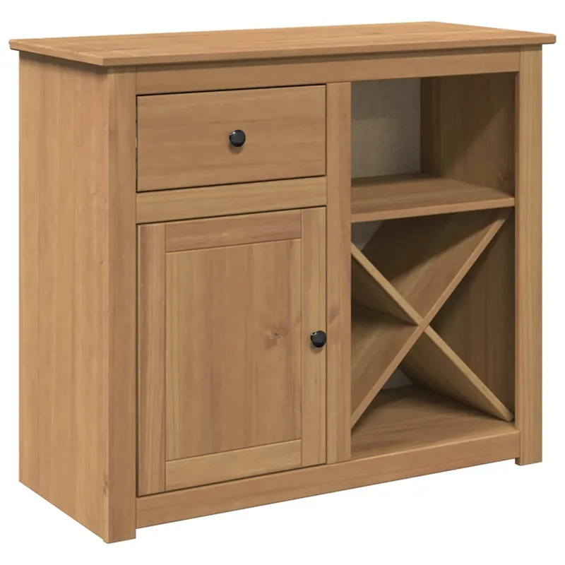 Aparador - Mueble de almacenamiento con cajón Panama madera maciza pino 93x40x80 cm es1770