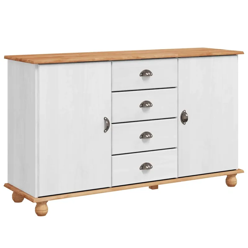 Aparador - Mueble de almacenamiento 133,5 x 40 x 79 cm Madera maciza de pino es1646