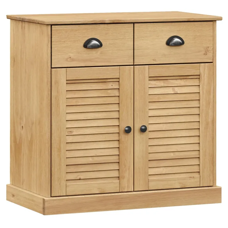 Aparador - Mueble de almacenamiento con cajones madera maciza pino 78x40x75 cm es1842