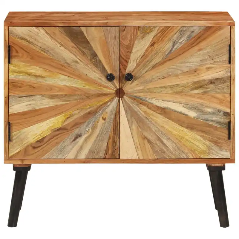 Aparador - Mueble de almacenamiento de madera maciza de mango 85x30x75 cm es3881