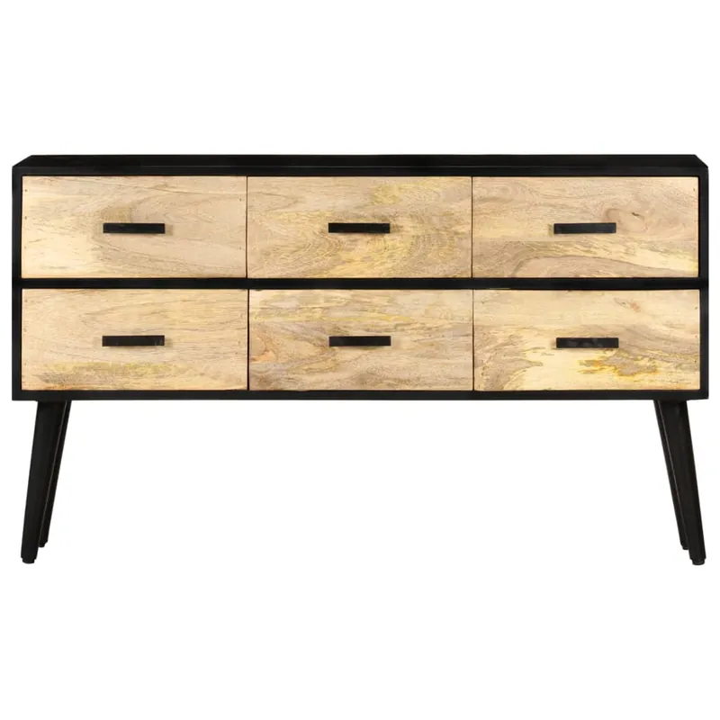 Aparador - Mueble de almacenamiento de madera maciza de mango 110x33x64 cm es3862