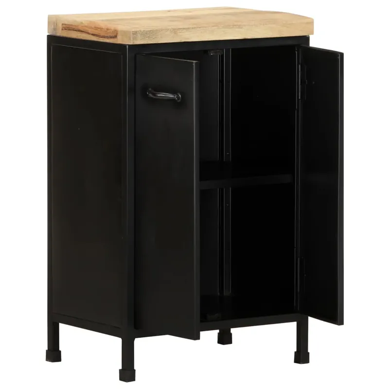 Aparador - Mueble de almacenamiento de madera de mango rugosa 47x35x76 cm es3815