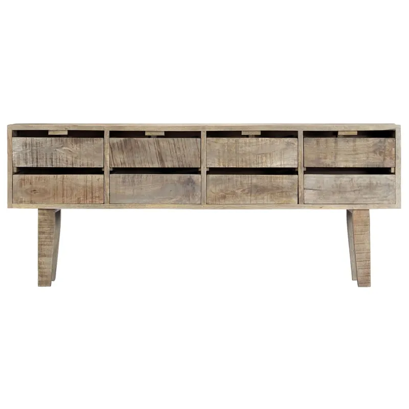 Aparador - Mueble de almacenamiento de madera maciza de mango 140x30x60 cm es3867