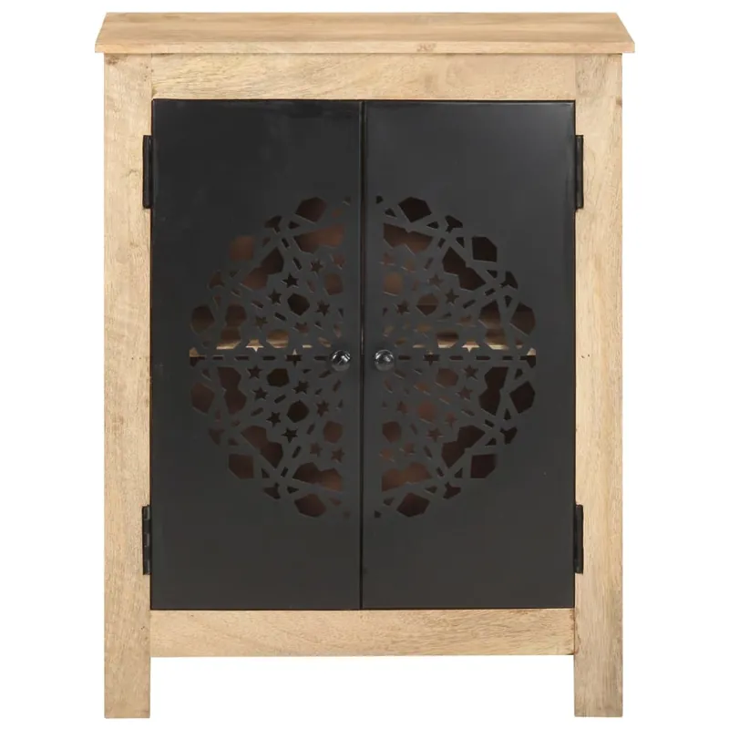 Aparador - Mueble de almacenamiento de madera maciza de mango 60x35x75 cm es3877