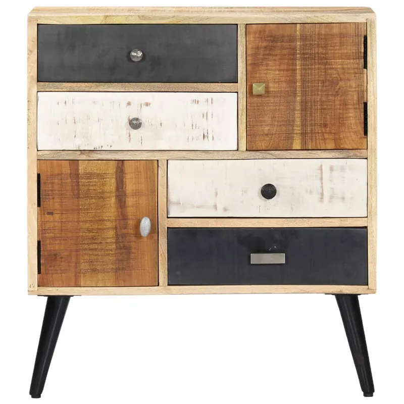 Aparador - Mueble de almacenamiento de madera maciza de mango 70x30x78 cm es3879