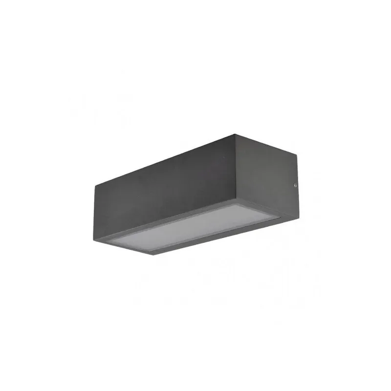 aplique de exterior aluminio color gris serie conga 26cm - Decoración