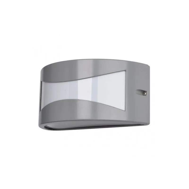 aplique de exterior aluminio color gris serie hadar 25cm - Decoración