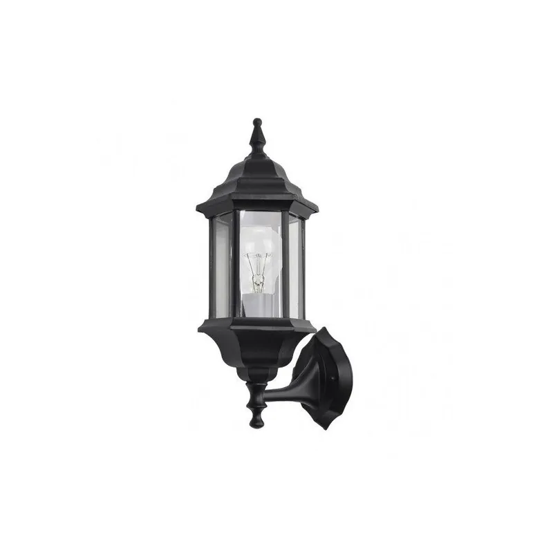 aplique de exterior aluminio color negro serie pollux 16cm - Decoración