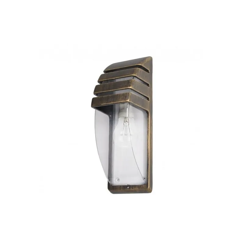 aplique de exterior metal color dorado serie elnath 12cm - Decoración