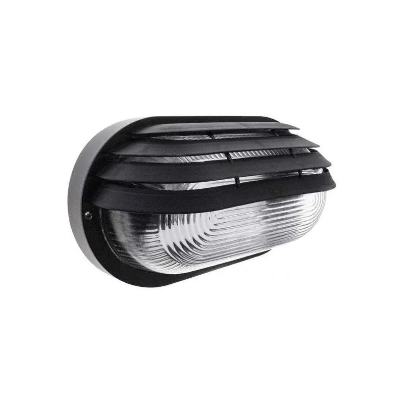 aplique de exterior policarbonato color negro serie caima 26cm - Decoración