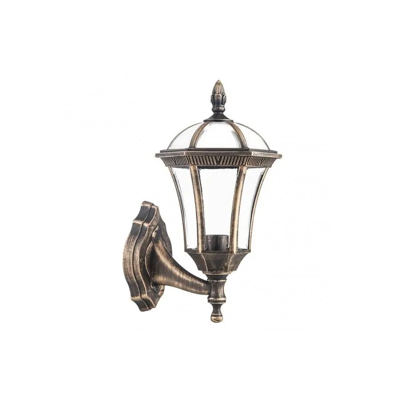 aplique de exterior policarbonato color dorado serie comino 17cm - Decoración