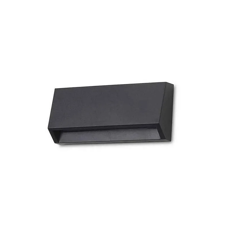 aplique de exterior policarbonato color negro serie grove 10cm - Decoración
