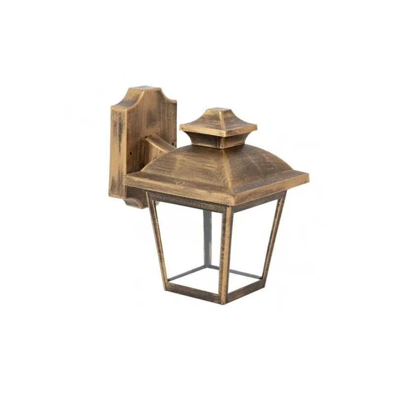 aplique de exterior policarbonato color dorado serie maca 17cm - Decoración