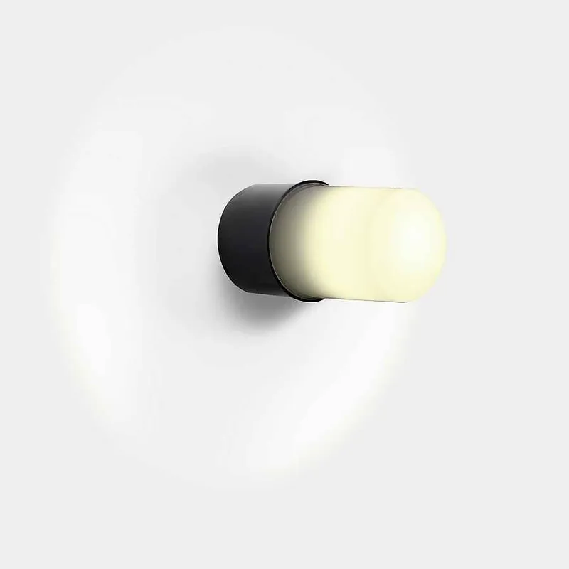 aplique de exterior policarbonato color negro serie port 9.3cm - Decoración