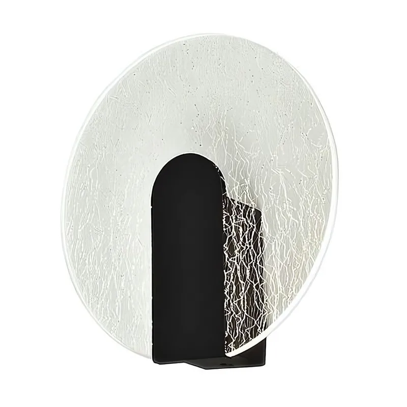 aplique de pared aluminio color negro serie auris 19cm - Decoración