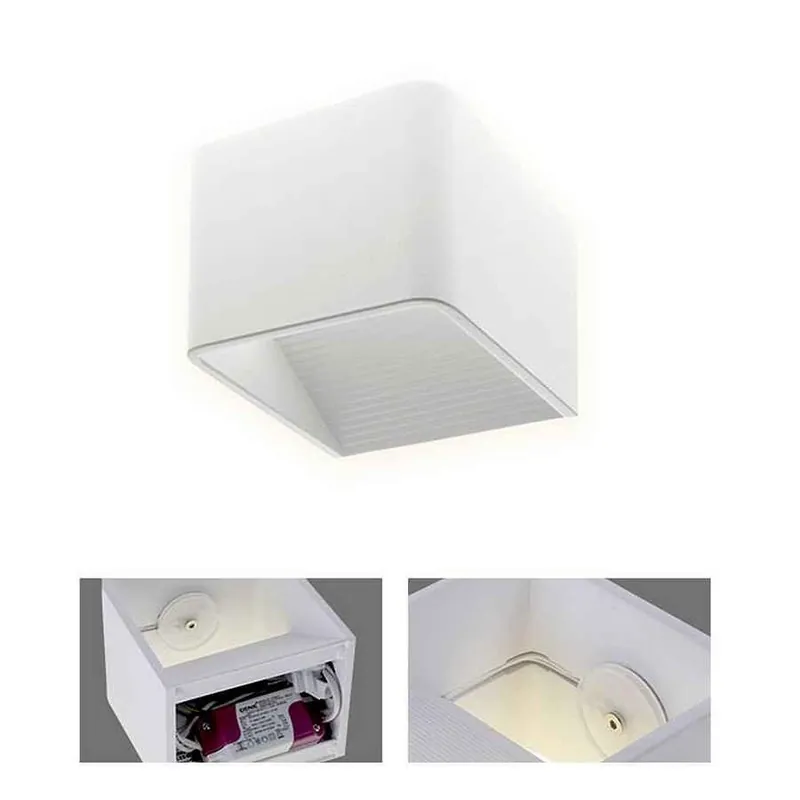aplique de pared aluminio color beige serie edna 10cm - Decoración