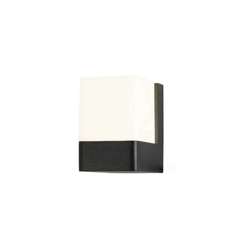 aplique de pared aluminio color negro serie opalo 11cm - Decoración