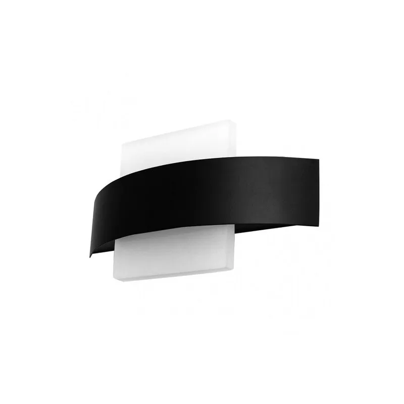 aplique de pared metal color negro serie arco 24cm - Decoración