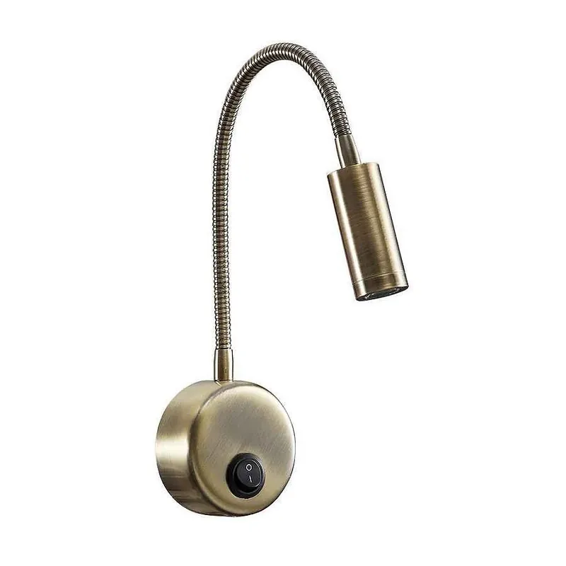 aplique de pared metal color dorado serie edgar 7cm - Decoración