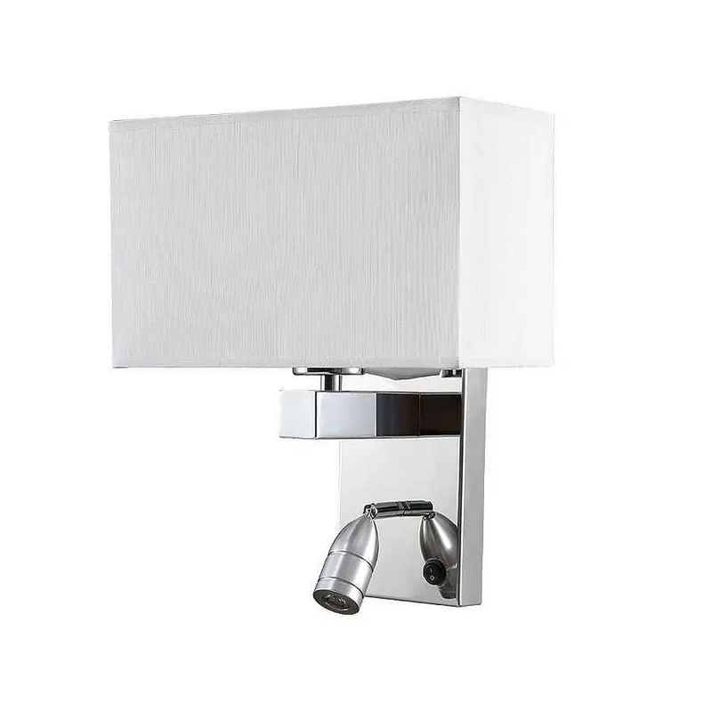 aplique de pared metal color cromo serie gabriel 26cm - Decoración