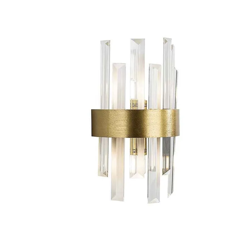 aplique de pared metal color dorado serie grace 18cm - Decoración