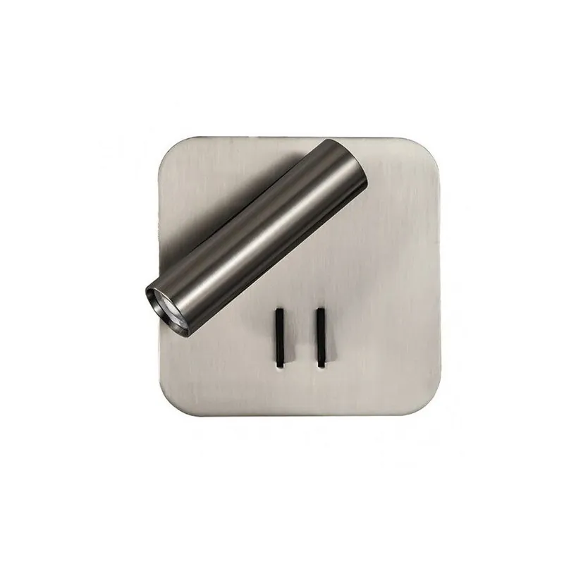 aplique de pared metal color niquel serie manet 14cm - Decoración